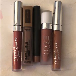 A set of 5 liquid lipsticks from iconic brands!